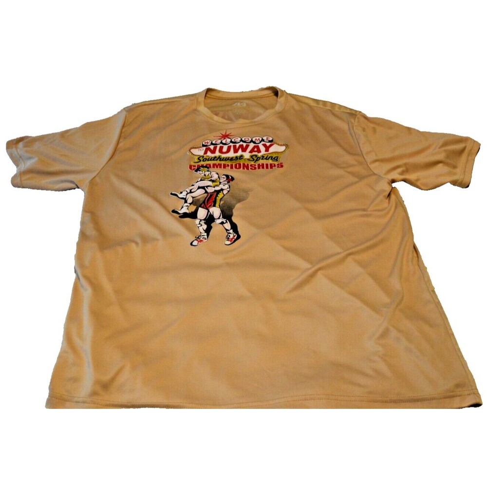 Mens Nuway Southwest Spring Championships Wrestling T-Shirt A4 Brown XL